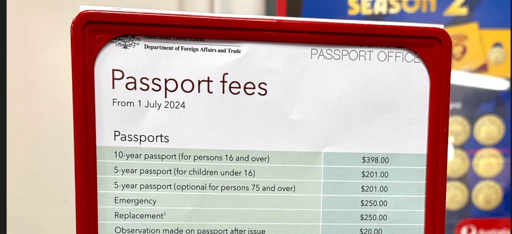 Australian passport fees update July 2024, Migration Expert